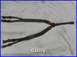 Original WW2 GERMAN ARMY ELITE wss LEATHER Y STRAPS riemen WITH RBNR NUMBER