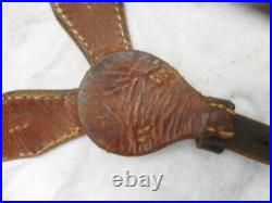 Original WW2 GERMAN ARMY ELITE wss LEATHER Y STRAPS riemen WITH RBNR NUMBER