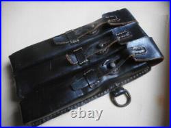 Original WW2 GERMAN ARMY elite wss BLACK LEATHER combat POUCH