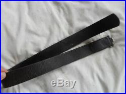 Original WW2 GERMAN ARMY / wss / LUFTWAFFE BLACK LEATHER COMBAT EQUIPMENT BELT