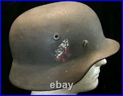 Original WW2 German Heer Helmet M40 Double Decal stahlhelm wwii Army Militaria