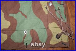 Original WW2 Italian Army M29 Camo (2nd Version) Shelter Half/Poncho withTwo Ropes