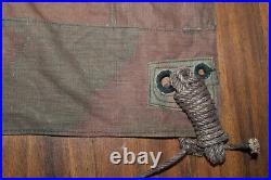 Original WW2 Italian Army M29 Camo (2nd Version) Shelter Half/Poncho withTwo Ropes
