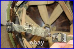 Original WW2/Korean War U. S. Army Front Seam Camo M1 Helmet withNamed Liner Original WW2/Korean War U. S. Army Front Seam Camo M1 Helmet withNamed Liner
