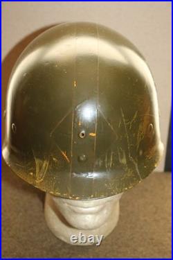 Original WW2/Korean War U. S. Army Front Seam Camo M1 Helmet withNamed Liner Original WW2/Korean War U. S. Army Front Seam Camo M1 Helmet withNamed Liner