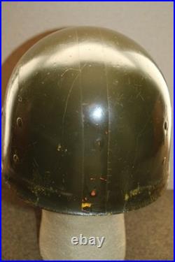 Original WW2/Korean War U. S. Army Front Seam Camo M1 Helmet withNamed Liner Original WW2/Korean War U. S. Army Front Seam Camo M1 Helmet withNamed Liner