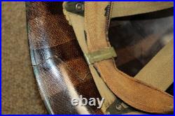 Original WW2/Korean War U. S. Army Front Seam Camo M1 Helmet withNamed Liner Original WW2/Korean War U. S. Army Front Seam Camo M1 Helmet withNamed Liner