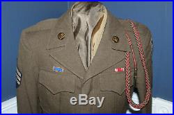 Original WW2 U. S. Army 3rd Infantry Division Patched Ike Uniform Jacket, 1944 d