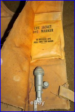 Original WW2 U. S. Army Air Forces B4 Life Preserver withDye Marker from Vet Estate