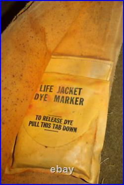 Original WW2 U. S. Army Air Forces B4 Life Preserver withDye Marker from Vet Estate