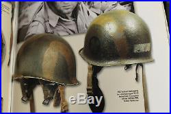 Original WW2 U. S. Army Airborne Camo Painted M2 Helmet withNet & Straps, Co. A