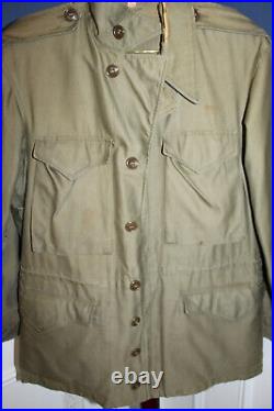 Original WW2 U. S. Army M43 Field Combat Jacket with1944 d. QM Tag Size 36R