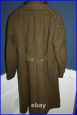 Original WW2 U. S. Army OD Wool Overcoat, 1943 dated with CS Tag