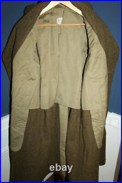 Original WW2 U. S. Army OD Wool Overcoat, 1943 dated with CS Tag