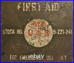 Original WW2 US American 24 Unit Motor Vehicle Tank Half-track First Aid Kit