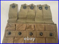 Original WW2 US Army 5 Mag Thompson Pouch 1942 Dated Lovely condition! #5