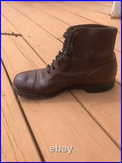 Original WW2 US Army Ankle Boots Size 8