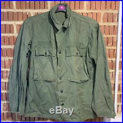 Original WW2 US Army HBT Fatigue Shirt (Gas Flap Model)