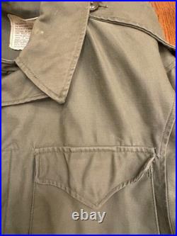 Original WW2 US Army M-1943 M43 Field Jacket 34L 1944 and Pistol Belt Free Ship