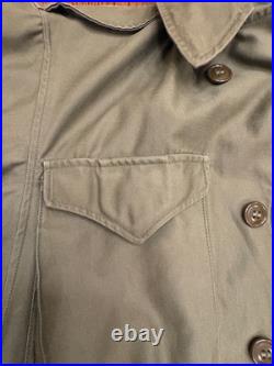 Original WW2 US Army M-1943 M43 Field Jacket 34L 1944 and Pistol Belt Free Ship