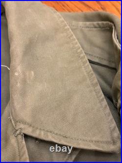 Original WW2 US Army M-1943 M43 Field Jacket 34L 1944 and Pistol Belt Free Ship