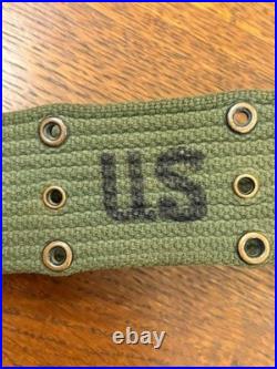Original WW2 US Army M-1943 M43 Field Jacket 34L 1944 and Pistol Belt Free Ship