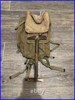 Original WW2 US Army M1928 1942 Haversack + Pouch +shovel And Cover