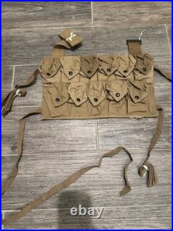 Original WW2 US Army M1928 1942 Haversack + Pouch +shovel And Cover