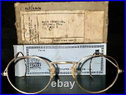 Original WW2 US Army Officers Durex 12k GF 1/10 Uniform Eyeglasses field gear
