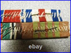 Original WW2 US Army Ribbon Bars and dog tag