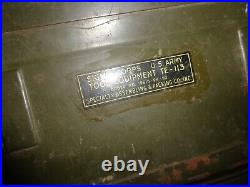 Original WW2 US Army Signal Corps Metal Tool Equipment Chest Rare TW 113