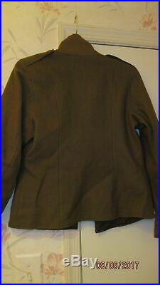 Original WW2 US Army Women's WAC WAAC Khaki OD Wool M1944 Field Jacket Liner 12R