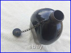 Original WW2 USGI Army USMC Black Enamel Porcelain Canteen dated 1942