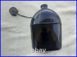 Original WW2 USGI Army USMC Black Enamel Porcelain Canteen dated 1942