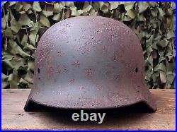 Original WW2 WWII Relic Helmet M35 (Army Group North) East front. Size 64