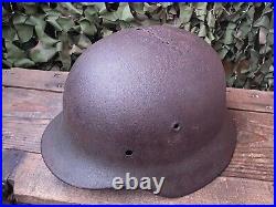 Original WW2 WWII Relic Helmet M40 (Army Group North) East front. Size 64