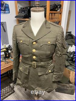 Original WW2 WWII US Army Pinks And Greens (AGSU) 37 Short. Serviceable Original WW2 WWII US Army Pinks And Greens (AGSU) 37 Short. Serviceable