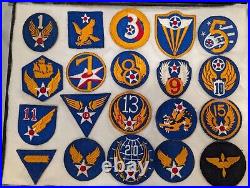 Original WW2 WWII USAAF US Army Air Force Patches 9th 1st 8th 20th cadet bomber