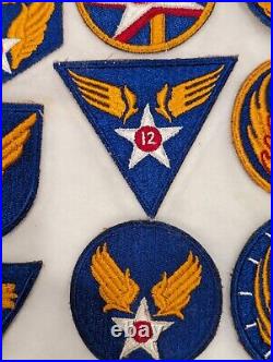 Original WW2 WWII USAAF US Army Air Force Patches 9th 1st 8th 20th cadet bomber