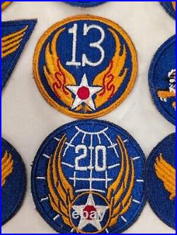 Original WW2 WWII USAAF US Army Air Force Patches 9th 1st 8th 20th cadet bomber