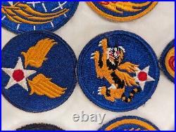 Original WW2 WWII USAAF US Army Air Force Patches 9th 1st 8th 20th cadet bomber