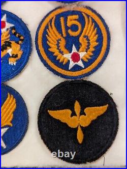 Original WW2 WWII USAAF US Army Air Force Patches 9th 1st 8th 20th cadet bomber