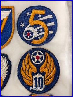 Original WW2 WWII USAAF US Army Air Force Patches 9th 1st 8th 20th cadet bomber