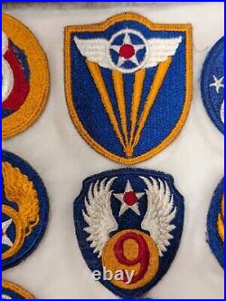 Original WW2 WWII USAAF US Army Air Force Patches 9th 1st 8th 20th cadet bomber