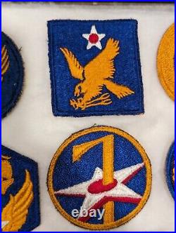 Original WW2 WWII USAAF US Army Air Force Patches 9th 1st 8th 20th cadet bomber