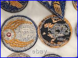 Original WW2 WWII USAAF US Army Air Force Patches 9th 1st 8th 20th cadet bomber