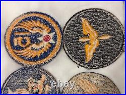 Original WW2 WWII USAAF US Army Air Force Patches 9th 1st 8th 20th cadet bomber