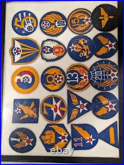 Original WW2 WWII USAAF US Army Air Force Patches 9th 1st 8th 20th cadet bomber