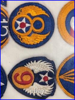 Original WW2 WWII USAAF US Army Air Force Patches 9th 1st 8th 20th cadet bomber