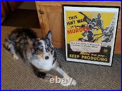 Original WWII 1943 US ARMY Japanese PROPAGANDA POSTER This Isn't WAR It's MURDER